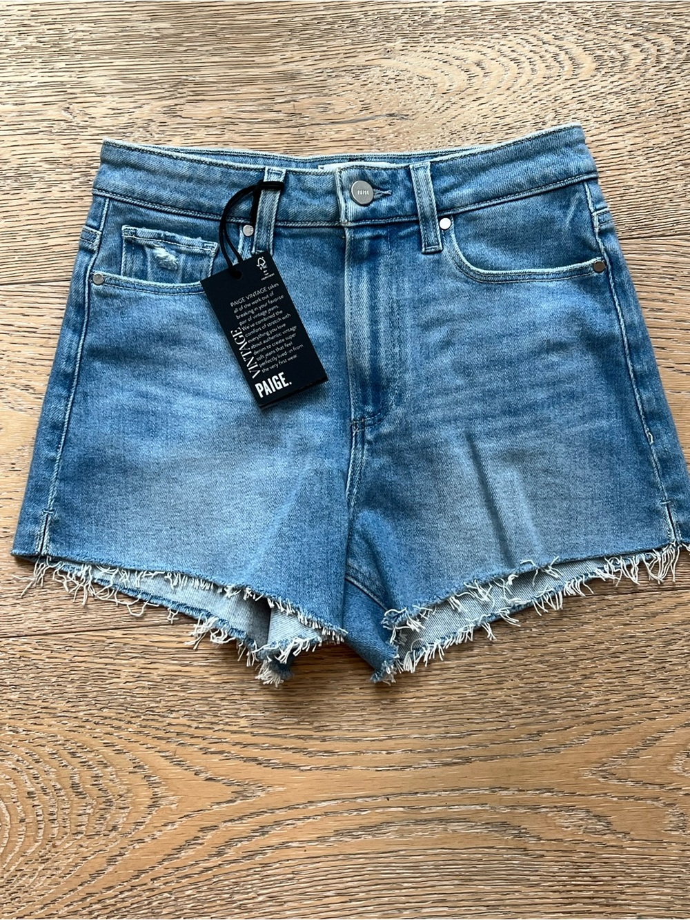 PAIGE Margot High Rise Denim Shorts